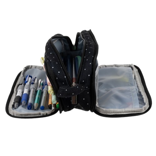 Triple Foldable Pencil Case Maaleo 24511, Black (1)