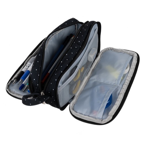 Triple Foldable Pencil Case Maaleo 24511, Black (2)