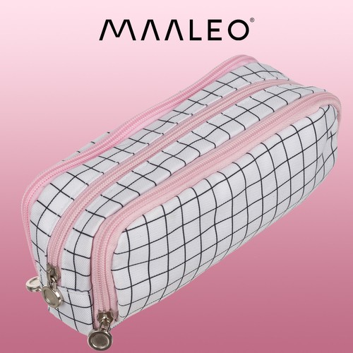 Triple Folding Pencil Case Maaleo 24514, Checkered (2)