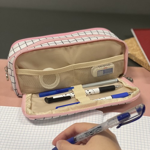 Triple Folding Pencil Case Maaleo 24514, Checkered (4)