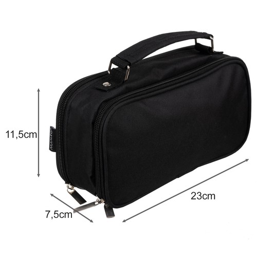 Double Extendable Pencil Case Maaleo 24516, Black (0)