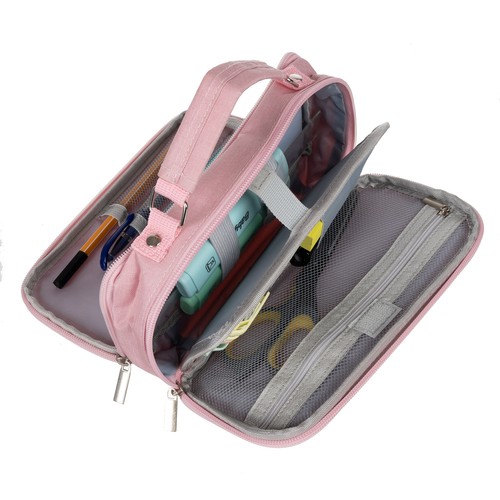 Double Extendable Pencil Case Maaleo 24517, Pink (2)