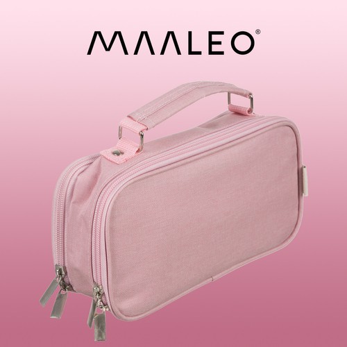 Double Extendable Pencil Case Maaleo 24517, Pink (11)