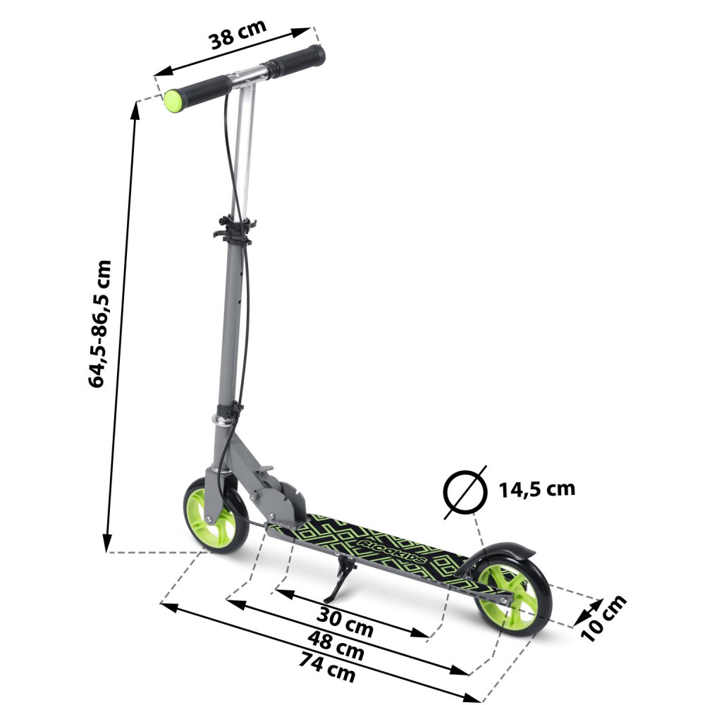 Ricokids Kodi Gray-Green Scooter - Stylish & Durable Ride for Kids (3)