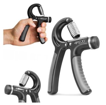 4Fizjo Adjustable Resistance Hand Gripper Exerciser Expander, 10-40kg, Black-Gray