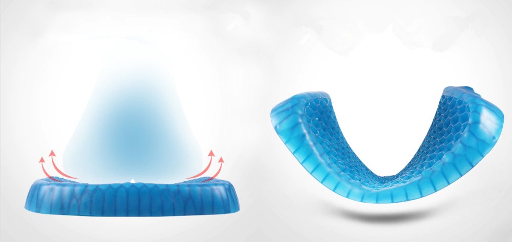 Orthopedic Gel Seat Pillow Cushion For Back Spine Relaxation Support (2)