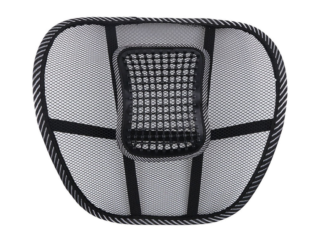 Ergonomic Lumbar Support Cushion with Massage for Chair, Black (1)