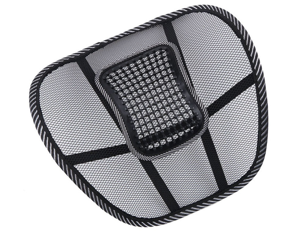 Ergonomic Lumbar Support Cushion with Massage for Chair, Black (2)