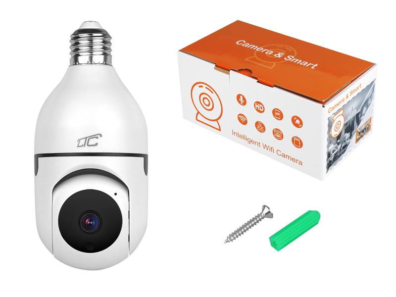 Light Bulb Security Camera WiFi PTZ 3MP E27 Wireless IP Cam LTC VISION (1)