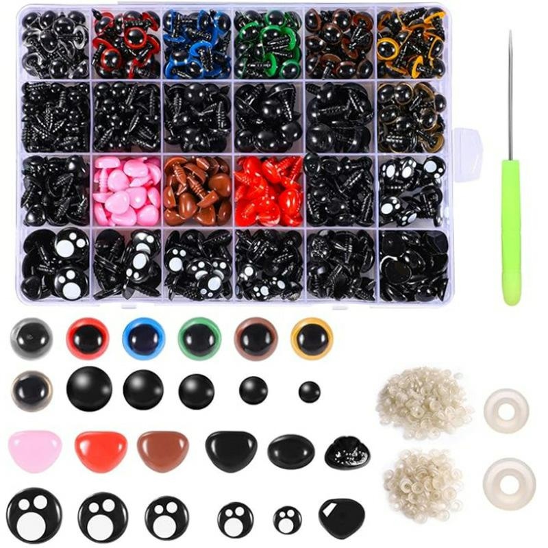 Safety Eyes and Noses for Amigurumi 1060pcs Craft Doll Eyes with Washers