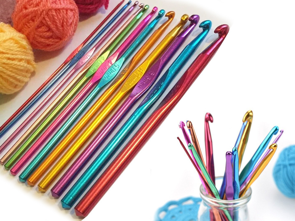 12-Piece Crochet Hook Set with Case, Aluminum Hooks 2mm - 8mm (2)