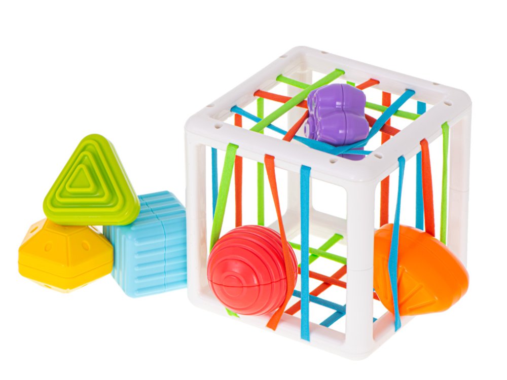 Flexible cube sorter toy plug-in square (1)