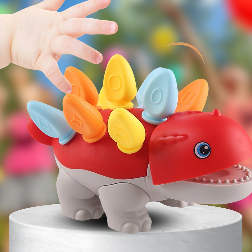 Montessori Dinosaur Shape Sorter Puzzle Toy for Toddlers, Red (2)