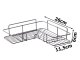Loft corner bathroom shower shelf hanging hook black