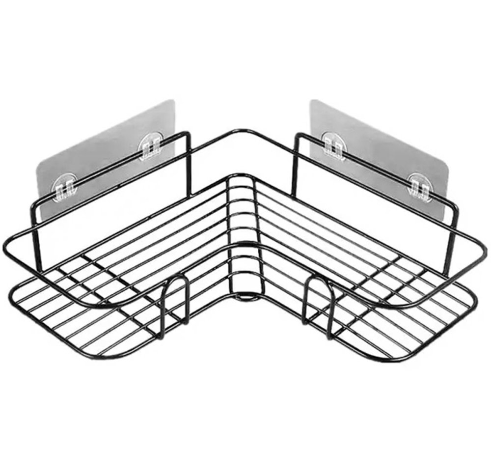 Bathroom and Kitchen Corner Shelf Storage, Black (0)