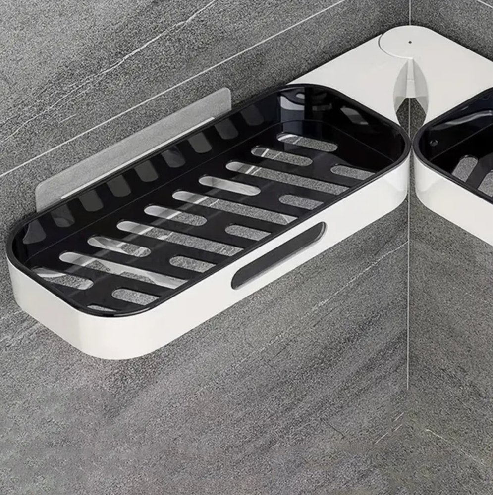 Bathroom and Kitchen Shelf Storage, Black (3)