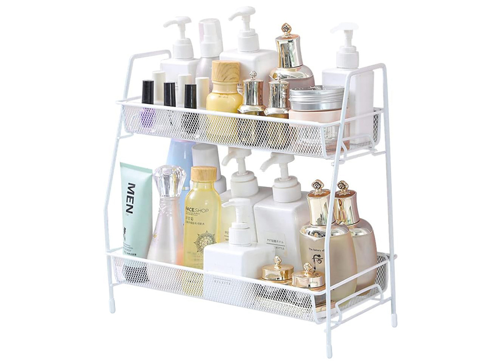Kitchen shelf kitchen organizer standing two-tier loft spice rack (3)