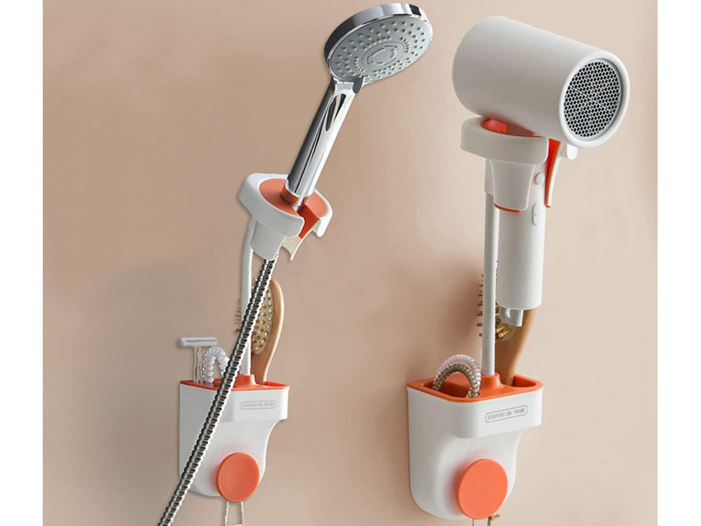 Hair Dryer Holder Shelf Wall Organiser (6)
