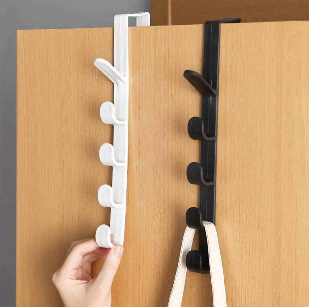 Door Hanger with 5 Hooks, Black (0)