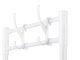 Bathroom shelf kitchen cabinet mobile bookcase on wheels 4 levels hooks