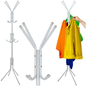Freestanding Coat Rack Ruhhy 26360, 175 cm, white