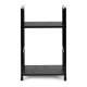Modern Loft 2-Tier Shelf Unit Bedside Table, Black ModernHome