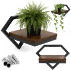 ModernHome Wall Mounted Plant Shelf Diamond Shaped Floating Shelf for Indoor Plants Loft