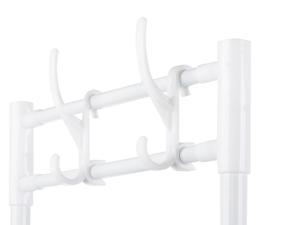 Bathroom shelf kitchen cabinet mobile bookcase on wheels 4 levels hooks (3)