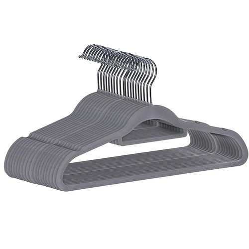 Ruhhy 22535 Velvet Clothes Hangers, 20 Pack, Grey (5)