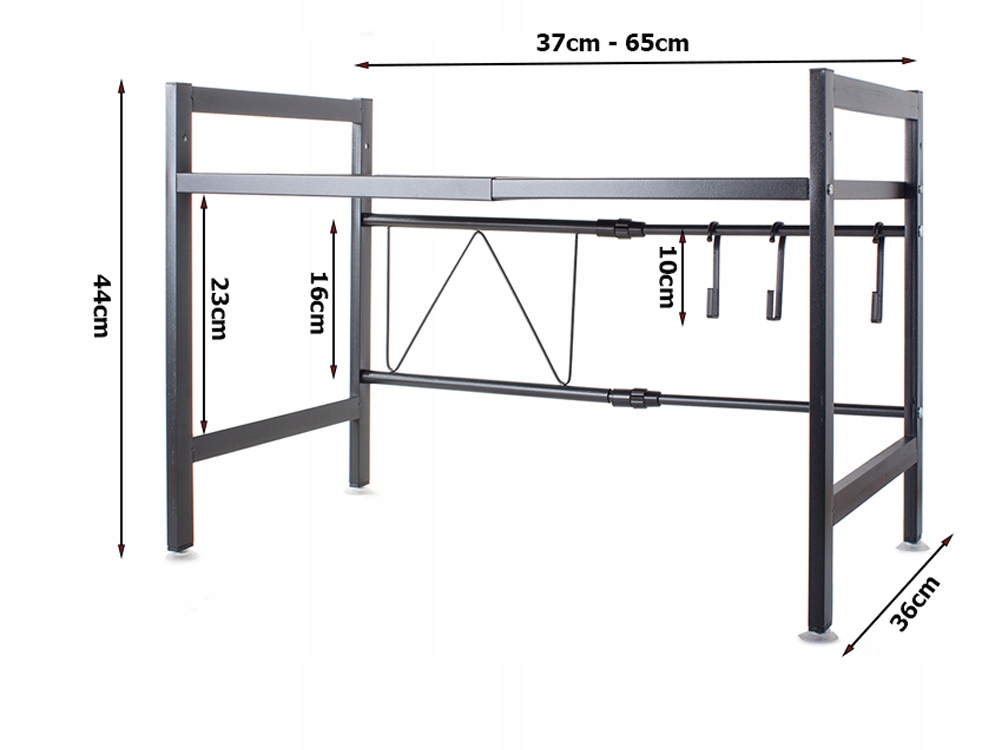 Microwave Oven Rack Adjustable Kitchen Shelf (3)