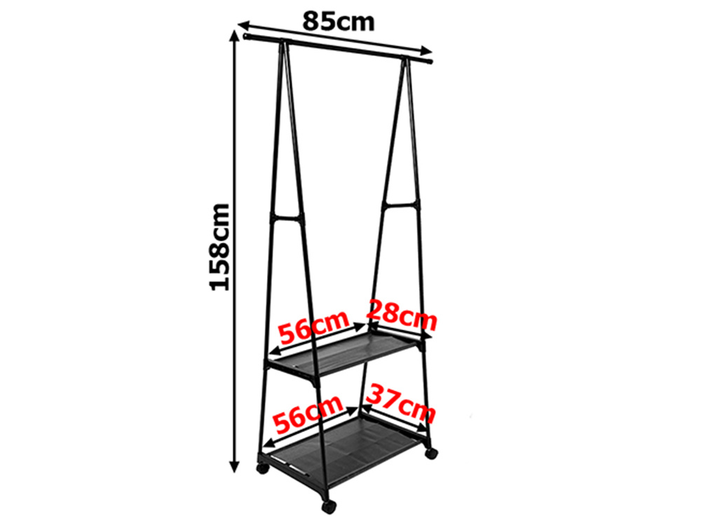 Clothes Hanger Rack on Wheels (2)