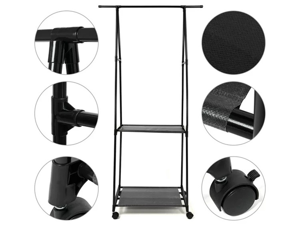 Clothes Hanger Rack on Wheels (4)