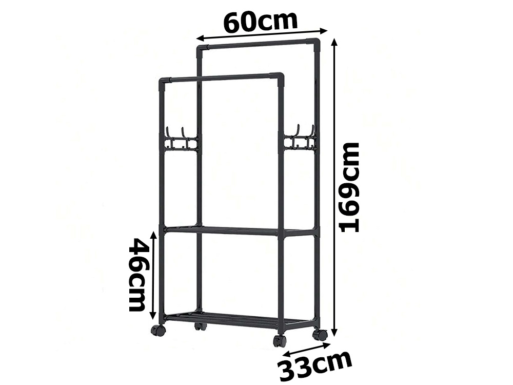 Clothes Hanger Rack Rail (7)