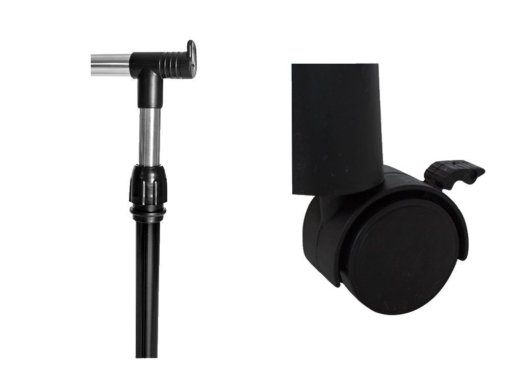 Adjustable Telescopic Clothes Rack Hanger on Wheels (1)