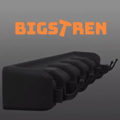 Wall-mounted Hanger House Cleaning Tool (mop, broom) Holder / Garden Tool Storage / Garage Organizer, Black (2)