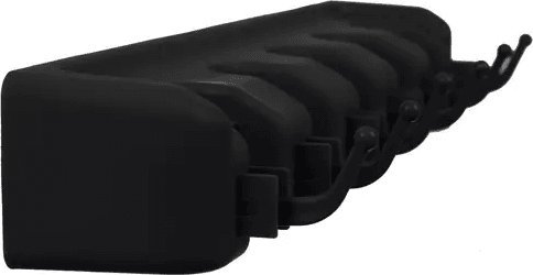 Wall-mounted Hanger House Cleaning Tool (mop, broom) Holder / Garden Tool Storage / Garage Organizer, Black (4)