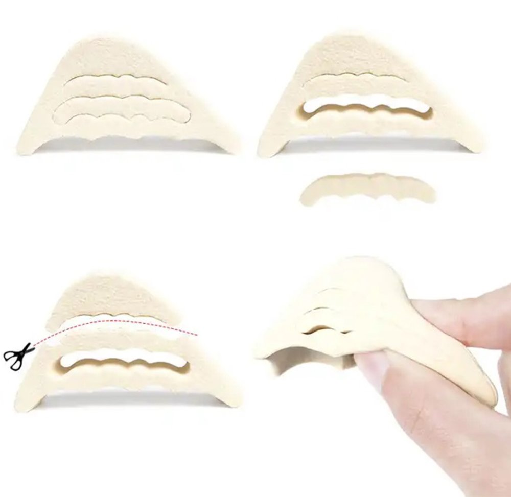 Cushioned Foam Toe Fillers for Shoes, Black (1)