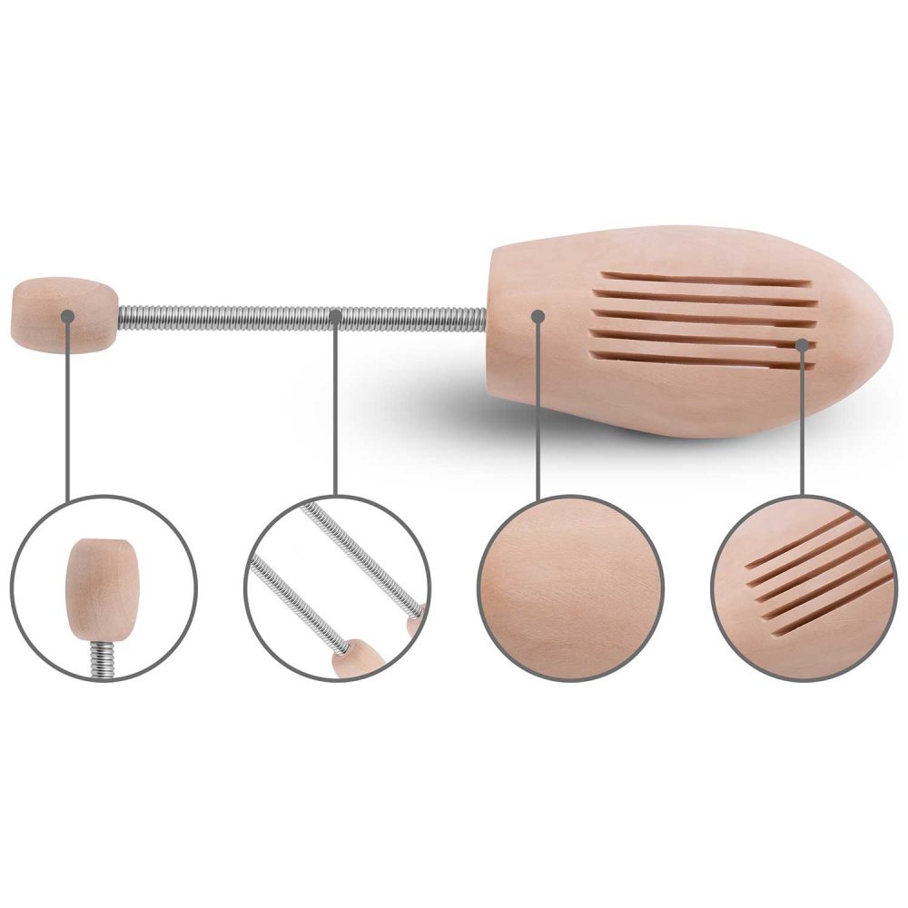 Massido Wooden Spring Shoe Trees, Size 36/37, 1 Pair (3)