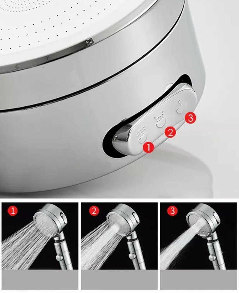 Chromed Shower Head with Modes, without Hose (1)