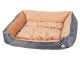 Plush Sofa Pet Bed for Dogs and Cats with Cushion, L, Grey