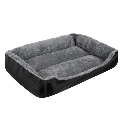 Purlov Washable Pet Bed for Dogs and Cats 60x45cm, Grey Black (3)