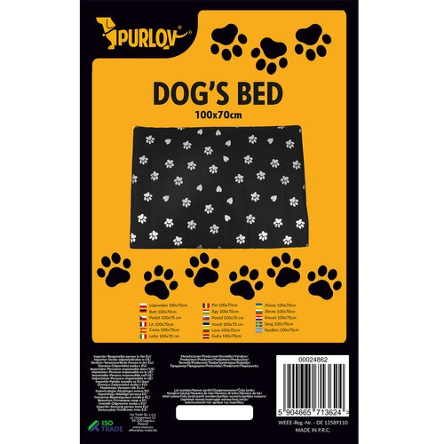 Waterproof XXL Dog Bed with Washable Cover 100x70cm Purlov 24862 (0)