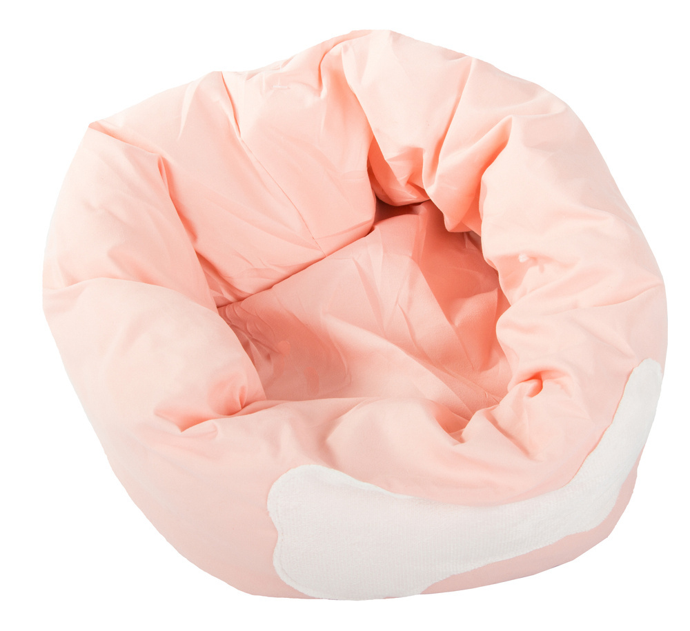 Soft pet bed with raised edges, 32cm, pink, grey, yellow (3)