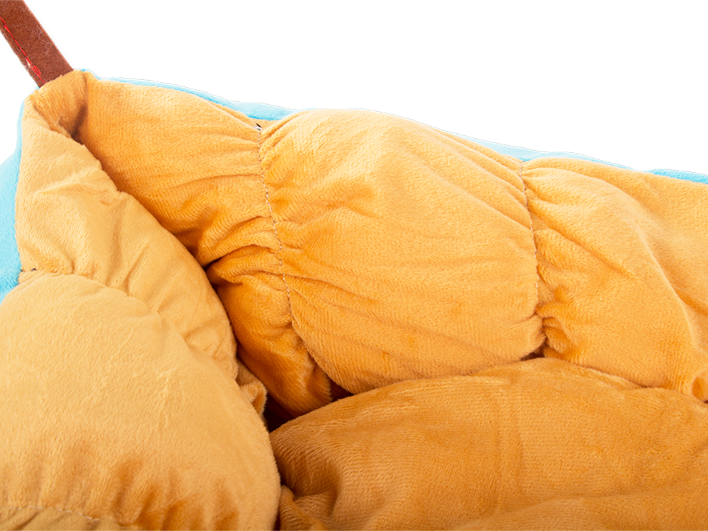 Soft plush bed for dogs and cats, leaf shape (3)