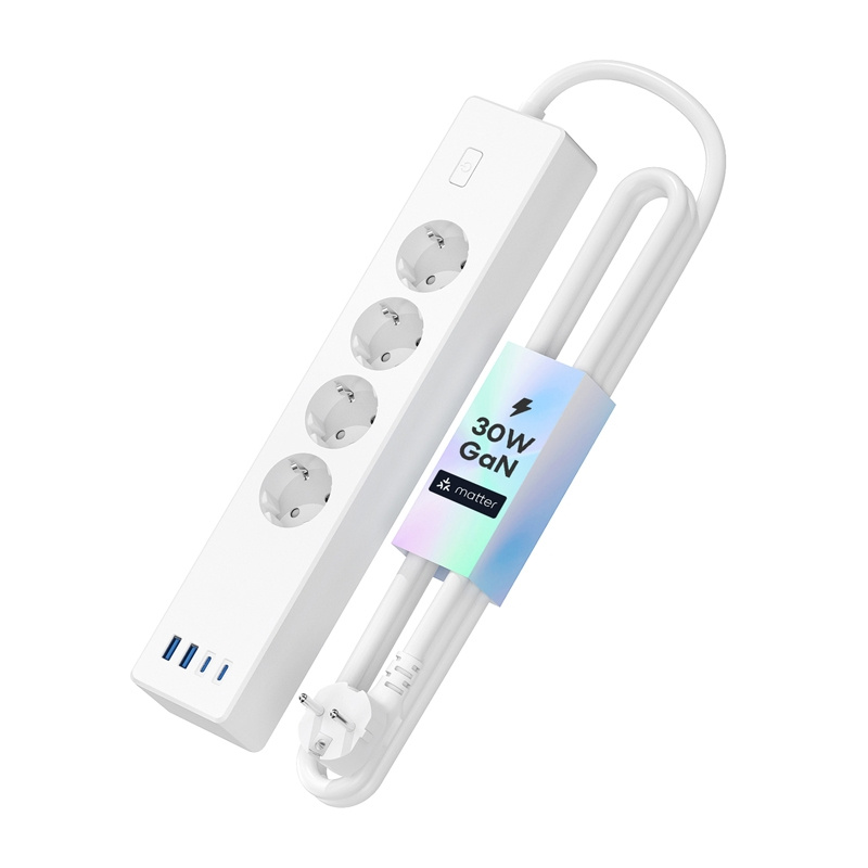 Smart Power Strip Meross MSP844 Matter 4 AC + 4 USB Fast Charging 30W PD (1)