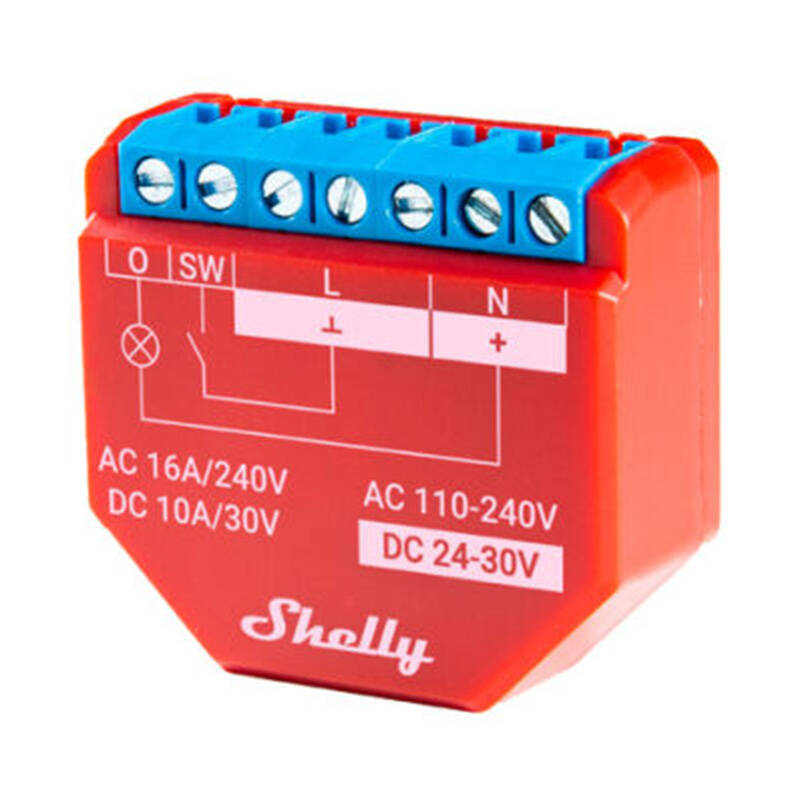Wi-Fi Smart Relay Shelly Plus 1PM, 1 channel 16A, with power metering (0)