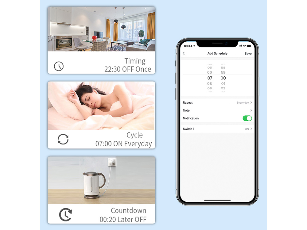 Smart Life Wi-Fi Socket — smart plug with app and voice control (Alexa, Google Assistant) (4)