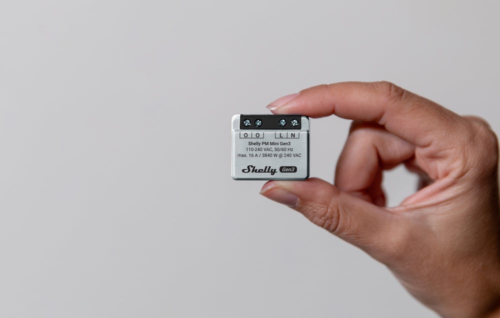 Smart Energy Meter Shelly PM Mini Gen3 16A WiFi/Bluetooth 2-Pack (1)