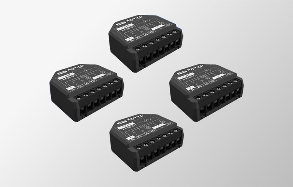 Smart Relay Switch Shelly 2PM Gen3 4-Pack WiFi/Bluetooth (1)