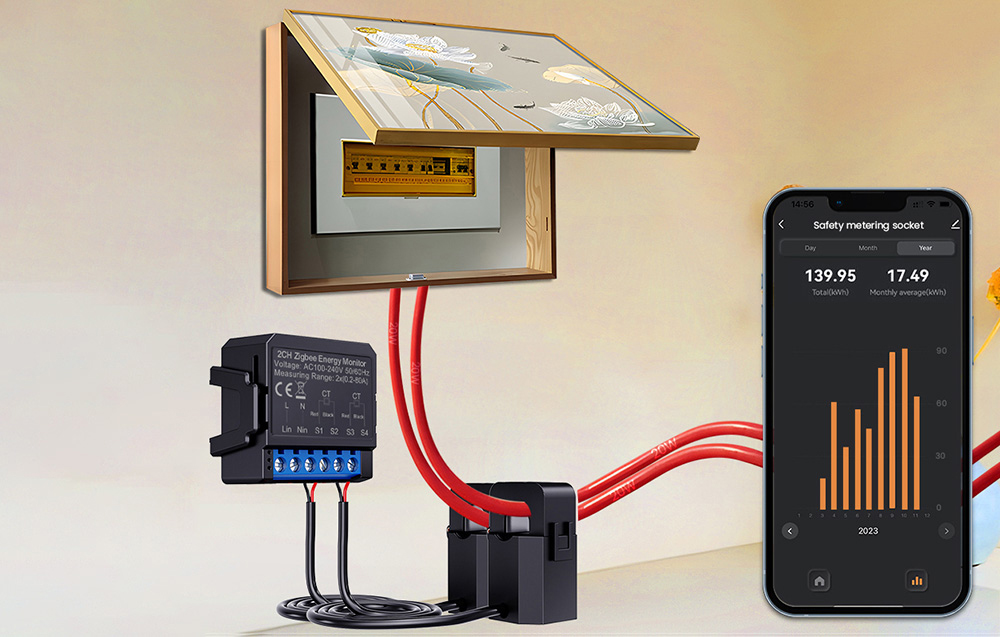 Smart Bi-Directional Energy Meter Avatto ZWPM16-2 ZigBee 80A (3)